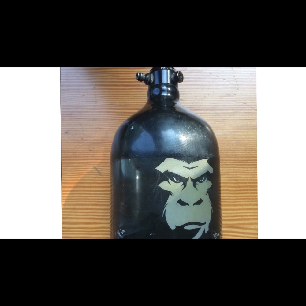 45/4500 guerilla air carbon fiber paintball tank.